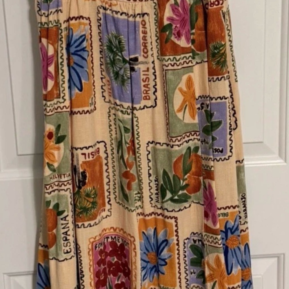 Colorful Floral Print Midi Dress